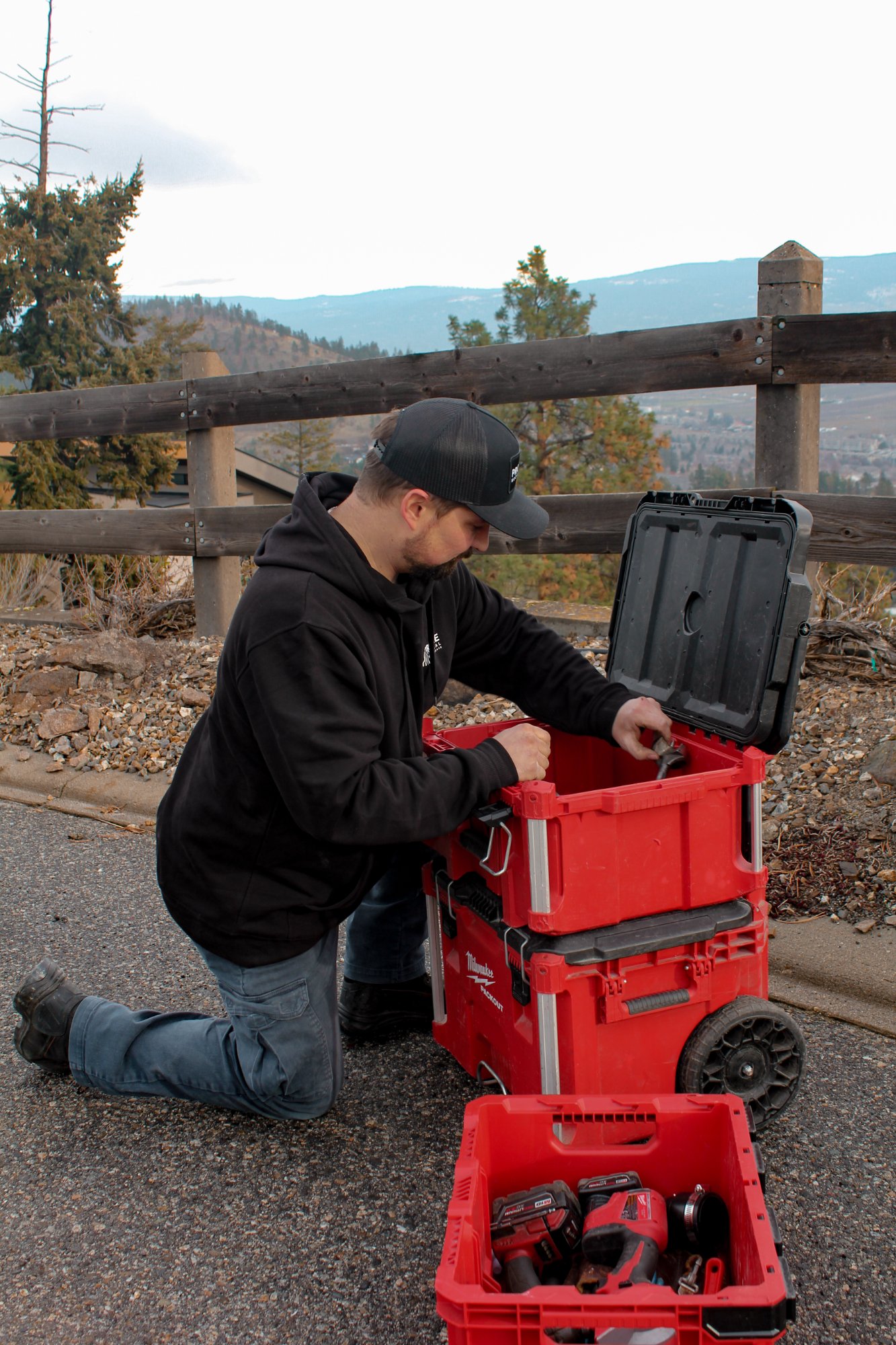 Technician with tools